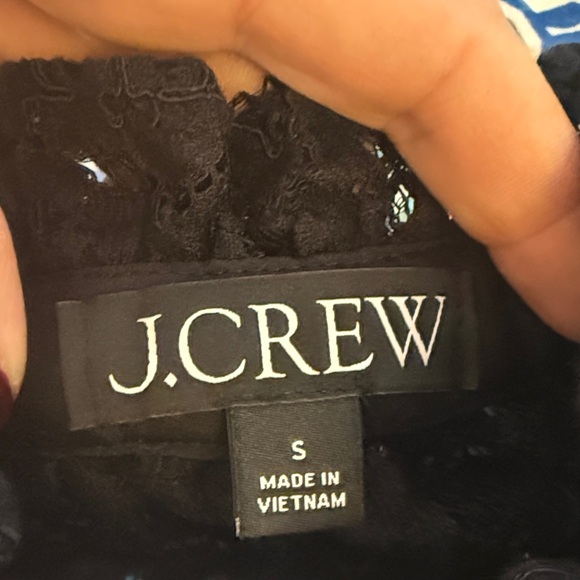 J. Crew Black Long Sleeve Lace Dress - Picture 2 of 7